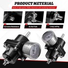 Efi Fuel Pressure Regulator Kit With Bypass Return 0-140psi Pressure Black