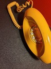 Vintage Genie Space Age Phone Push Button Cream Brown Mcm Usa Works   15    Cord