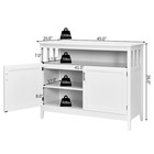 Costway Kitchen Sideboard Buffet Server Cupboard Storage Cabinet W 2 Doors White