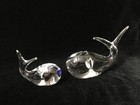 Set Of 2 Italy Murano Art Glass Whale Figurines  5 1 2  L  large   3 1 2  L  s 