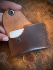 Handmade Leather Business Card gift Card credit Card Holder With Snap