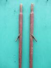 Vintage Wood Oars 71  Long Paddles Has Great Old Red Finish   Oarlocks