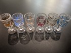 Vintage Hand-blown Bubble Glass Goblets Mid-century Germany