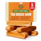 Himalayan Yak Chews For Large Dogs - 5 Pc  Hard Cheese Chew Sticks For Big Dogs