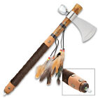 19  Native American Tomahawk Replica Hatchet Peace Pipe With Functional Pipe