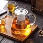 Glass Teapot With Removable Infuser  Stovetop Safe Tea Kettle  Tea Diffuser 