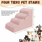 High-density Foam Dog Stairs Ramp Non-slip Pet Steps For Senior Injured Dogs Cat