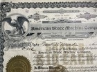 1907 American Shade Machine Company Stock Certificate  84   maine 