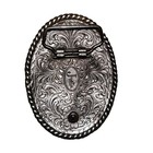  Justin Signature Oval Silver-tone Western Buckle