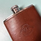 Vintage Ghurka Marley Hodgson Leather Wrapped Flask German Stainless 175ml Guc