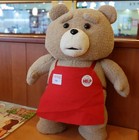 48cm Movie Style Teddy Bear Plush Doll Soft Stuffed Animal Apron Outfit Gift Toy