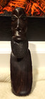 Vintage Solid Wood Hand Carved African Art Tribal Head Bust Bearded Man 8  Tall