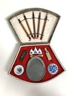 Vintage Japanese Chinese Asian Calligraphy Set Drawing Brushes Inkstone   Sumi-e