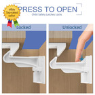 10 Pack Child Cabinet Locks Baby Proofing Safety Locks For Cabinets  Drawers