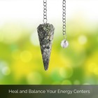 Moss Agate Pendulum Crystal Stone  Faceted Pendulum Divination Tools  Dowsing