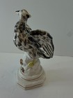 Antique Staffordshire Style Bird Spill Vase Sculptural Ceramic Black White Victo