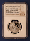 2024 Silver Piedfort Proof 50p  d Day Anniversary  Ngc Graded Pf70 With Coa