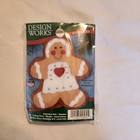 Design Works Gingerbread Felt Christmas Ornament Embroidery 3   x4    Kit  580 New