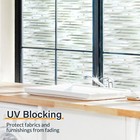 Rabbitgoo Window Film Striped With Rainbow Square Static Cling Glass Covering
