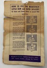 Vintage Mansfield s Movie 8   16 Mm Film Auto-splicer And Instructions Only