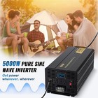 Pure Sine Wave Inverter Power Inverter 5000w Dc12v To Ac120v Inverter Lcd