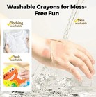 24 Colors Non-toxic Twist-up Crayons Toddlers Super Washable Bonus Coloring Book