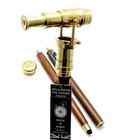 Nautical Spy Telescope Handle Gentleman s Hardwood Cane Walking Stick Antique