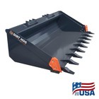 New 72  Severe Duty Dirt Hog Skid Steer Dirt Bucket With Teeth bobcat kubota etc