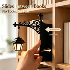 Vintage Library Lantern Mini Bookshelf Led Lamp Bookend Base Hanging Warm Light