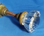 Vintage 12 Point Victorian Era Glass Door Knobs Set W spindle-never Cleaned