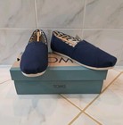 9 5 Woman s Toms Alpargata Canvas Slip-on Navy Brand New 100  Authentic
