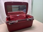 Vintage Samsonite Concord Red Train Case Makeup Travel Case With Mirror And Key