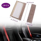 2 Pcs Car Seat Belt Pads Cover  Soft Comfortable Safe Belt Shoulder Coffee