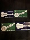 Pete Seeger  woody Guthrie  Seeger Stickers lot Of 4 5x3 Folkways   Free Sticker