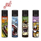 4 X Clipper Refilable Lighters Jet Flame Horror Zoo Full Size Full Set