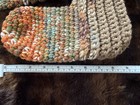 Handmade Orange Multicolor Crocheted Booties Woman   s Sized  7-9       
