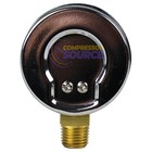 Air Compressor Pressure   Hydraulic Gauge 2  Face Side Mount 1 4  Npt 0-200 Psi