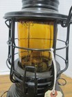 Antique City Metal Dark Deck Lantern Amber Globe Nautical Ww1 Military Marine