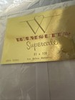 Vtg Wamsutta Supercale White   Blue Embroidered Flat Sheet   2 Pillowcases