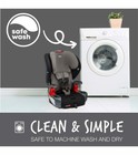 Britax Grow With You Clicktight Booster Car Seat Black Contour Safe Wash Fabric 