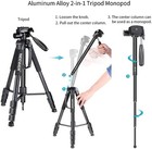 Neewer Sab264 70  2-in-1 Tripod monopod  3-way Head  For Dslr camcorder