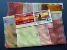 Vintage Bucilla Latch Hook Rug   Wall Hanging Canvas Only Horizon Sunset 26 X 40