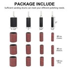 16 Pack 2  Long Sanding Drums And Sleeves Set With 1 4   shank Sanding Drum Kit