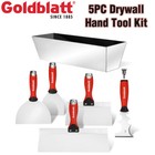 Goldblatt Drywall Hand Tool Kit Joint Knife Taping Knife Paniter Scraper Mud Pan