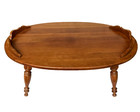 Vintage Mid Century Solid Maple Wood Oval Coffee Table By Brandt - Rare  