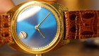 Vintage Gulf Oil Promotional Watch - Blue Sunburst Dial - Floating Seconds Hand