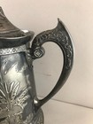 Antique 1870s Wilcox Meriden 12  Water Pitcher Silver Quadruple Plate Engraved