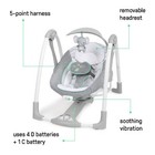 Ingenuity Convertme 2-in-1 Compact Portable Baby Swing 2 Infant Seat  Swell