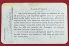 1921 Eastern Pennsylvania Railway Annual Cardstock Pass   pottsville Pa Railway 