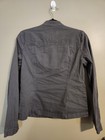 Sonoma Womens Grey Military Style Denim Jacket Size S